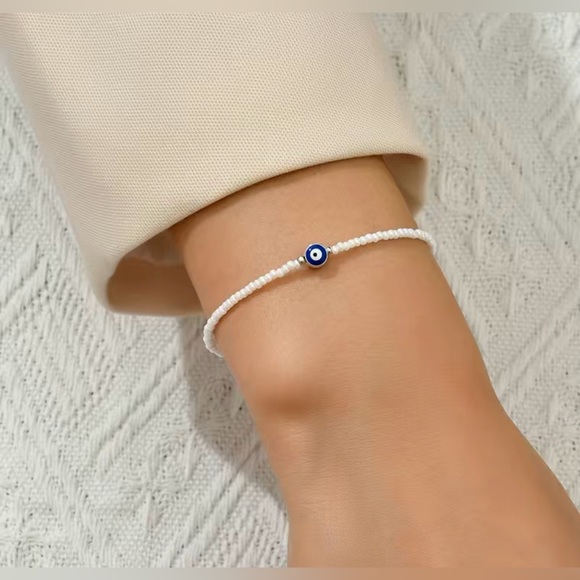 Evil Eye Handmade Beaded Bracelet - Picture 2 of 2